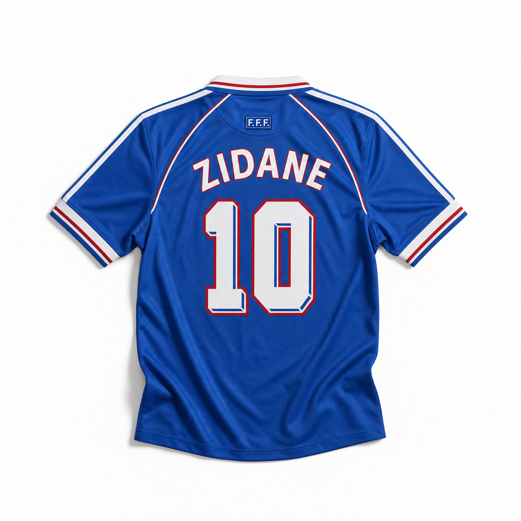 Zidane France Home Jersey 1998 World Cup Winners